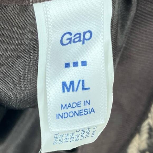 Gap Brown Houndstooth All Over Pattern Y2K Hip Hop Lined Wool Blend Cadet Hat - Picture 6 of 8